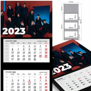 KALENDARZ 2023 Trójdzielny K-POP dla fana WZORY