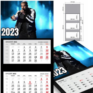 KALENDARZ Ścienny 2023 DRAKE Dużo WZORÓW MiX