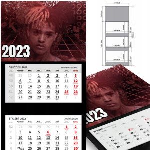KALENDARZ Ścienny 2023 DRAKE Dużo WZORÓW MiX