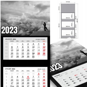 KALENDARZ Ścienny 2023 Góry SNOWBOARD Wiele WZORÓW