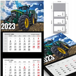KALENDARZ Ścienny 2023 JOHN DEERE Wiele WZORÓW
