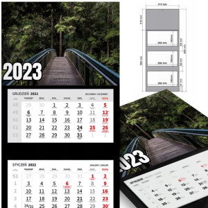 KALENDARZ Ścienny 2023 Krajobrazy Dużo WZÓROW MiX