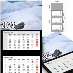 KALENDARZ Ścienny 2023 Krajobrazy Dużo WZÓROW MiX