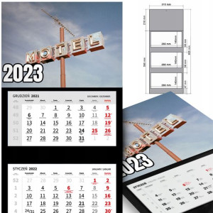 KALENDARZ Ścienny 2023 Krajobrazy Dużo WZÓROW MiX