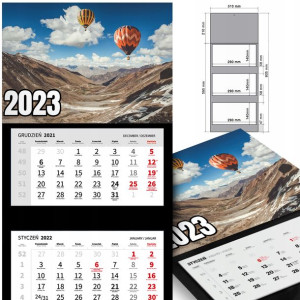 KALENDARZ Ścienny 2023 Krajobrazy Dużo WZÓROW MiX