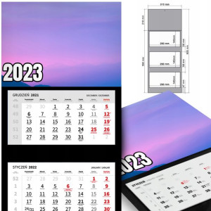 KALENDARZ Ścienny 2023 Krajobrazy WIDOKI MiX Wzory