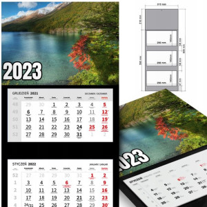 KALENDARZ Ścienny 2023 Krajobrazy Widoki WZORY MiX