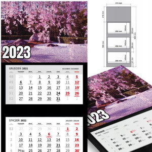 KALENDARZ Ścienny 2023 Krajobrazy Widoki WZORY MiX
