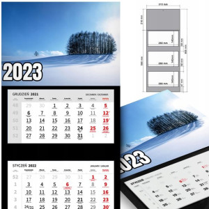 KALENDARZ Ścienny 2023 Krajobrazy WIELE WZÓROW MiX