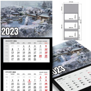 KALENDARZ Ścienny 2023 Krajobrazy WIELE WZÓROW MiX