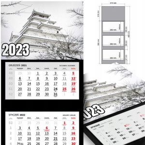 KALENDARZ Ścienny 2023 Krajobrazy WIELE WZÓROW MiX
