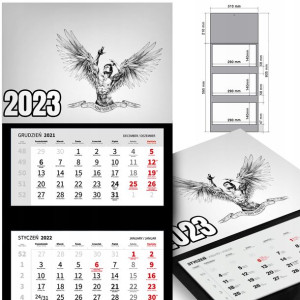 KALENDARZ Ścienny 2023 SPORT Kulturystyka WZORY