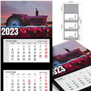 KALENDARZ Ścienny 2023 TRAKTOR John DEERE Wzory
