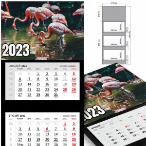 KALENDARZ Ścienny 2023 Wiele Wzorów Różne PTAKI