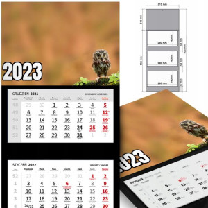 KALENDARZ Ścienny 2023 Wiele Wzorów Różne PTAKI