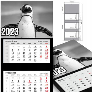 KALENDARZ Ścienny 2023 Wiele Wzorów Różne PTAKI