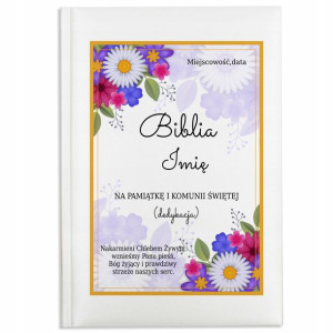 BIBLIA Pamiątka I KOMUNII ŚWIĘTEJ Twoje IMIĘ Wzory