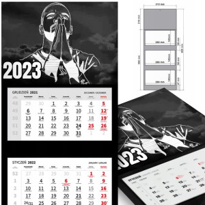 KALENDARZ Trójdzielny 2023 DRAKE Wiele WZORÓW MiX