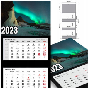 KALENDARZ Trójdzielny 2023 Krajobrazy WIELE WZÓROW