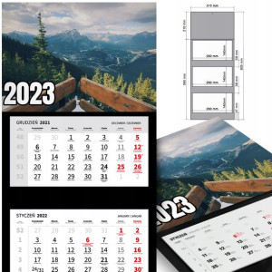 KALENDARZ Trójdzielny 2023 Krajobrazy WIELE WZÓROW