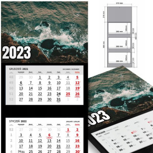 KALENDARZ Trójdzielny 2023 Krajobrazy WIELE WZÓROW