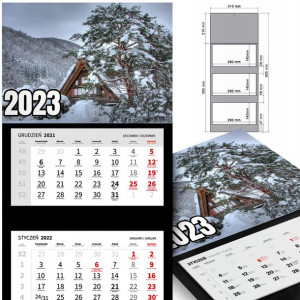 KALENDARZ Trójdzielny 2023 Krajobrazy WIELE WZÓROW