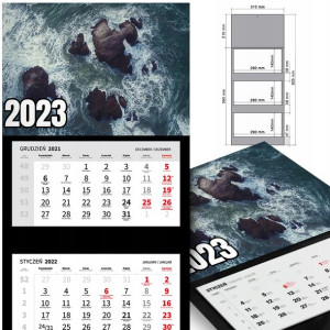 KALENDARZ Trójdzielny 2023 Krajobrazy WIELE WZÓROW
