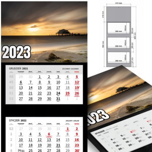 KALENDARZ Trójdzielny 2023 Krajobrazy WIELE WZÓROW