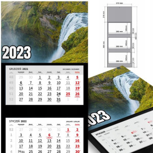 KALENDARZ Trójdzielny 2023 Krajobrazy WIELE WZÓROW