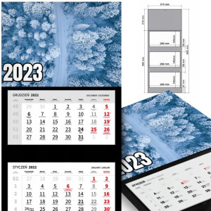 KALENDARZ Trójdzielny 2023 Krajobrazy WIELE WZÓROW