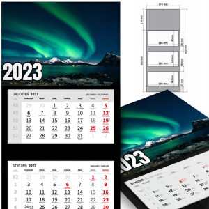 KALENDARZ Trójdzielny 2023 Krajobrazy WIELE WZÓROW