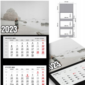 KALENDARZ Trójdzielny 2023 Krajobrazy WIELE WZÓROW