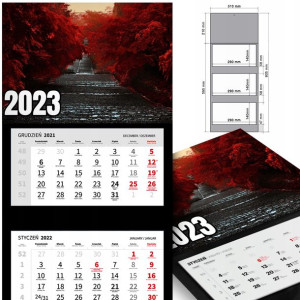 KALENDARZ Trójdzielny 2023 Krajobrazy WIELE WZÓROW