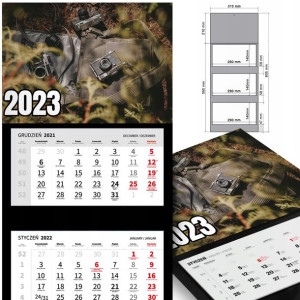 KALENDARZ Trójdzielny 2023 Krajobrazy WIELE WZÓROW