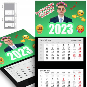KALENDARZ Trójdzielny 2023 Morawiecki LOVE Wzory