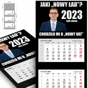KALENDARZ Trójdzielny 2023 MORAWIECKI NOWY ŁAD MiX