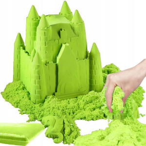 Piasek Kinetyczny 1kg Piaskolina Zielony Magiczny