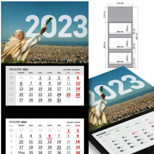 KALENDARZ Trójdzielny 2023 PAPIEŻ Jan PAWEŁ II MiX