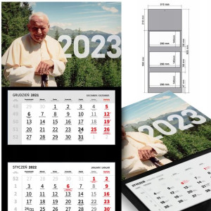 KALENDARZ Trójdzielny 2023 PAPIEŻ Jan PAWEŁ Wzory