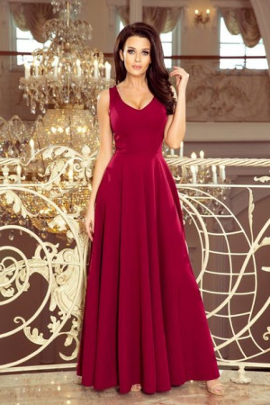Numoco Sukienka Model Cindy 246-1 Bordo L