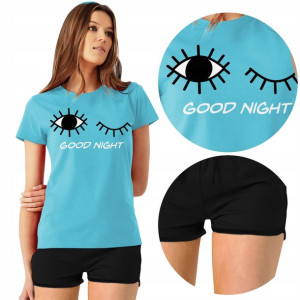 PIŻAMA Damska + Szorty GOOD NIGHT Różne WZORY S