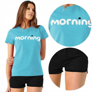 PIŻAMA Damska + Szorty MORNING Wiele WZORÓW - L