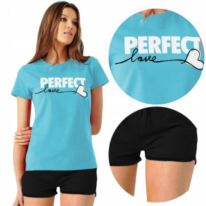 PIŻAMA Damska + Szorty Perfect LOVE Różne WZORY L
