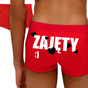 BOKSERKI Prezent na WALENTYNKI Zajęty Wzory - XXL