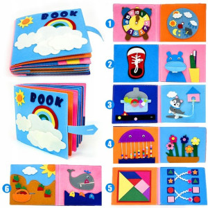 Cicha Książka 3d Quiet Book Montessori Do Ćwiczeń
