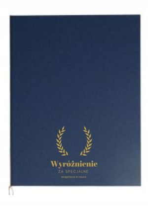 Okładka na dyplom granatowa+ GRAWER