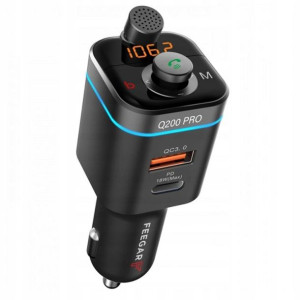 Transmiter Fm Bluetooth Ładowarka Qc 4.0 Pd Feegar