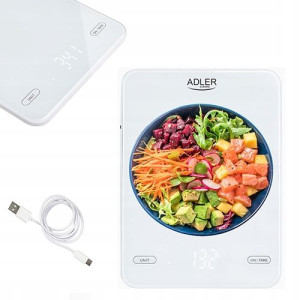 Waga Kuchenna Adler 10kg Ładowanie Usb