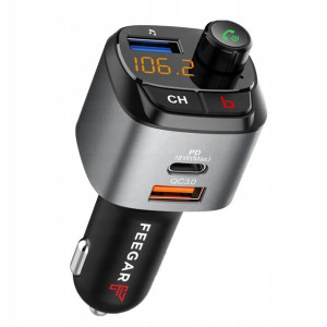 Transmiter Samochodowy Fm Bluetooth Feegar Qc 3.0