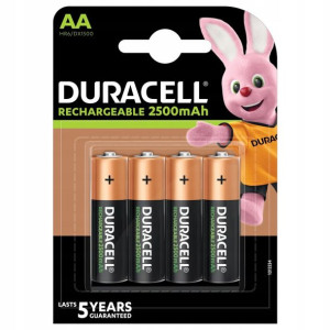 4x AKUMULATORKI AA R6 DURACELL 2500mAh Rechargable